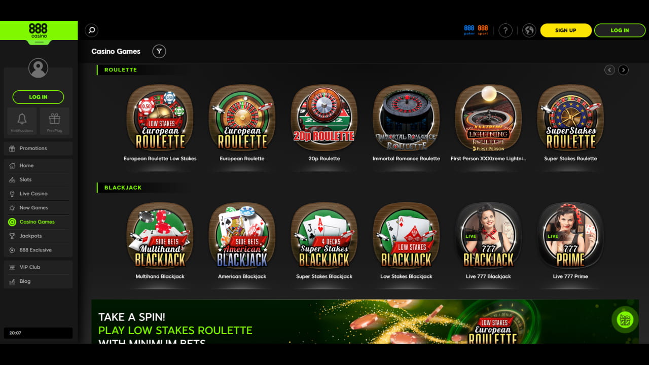 888 Casino Online Games