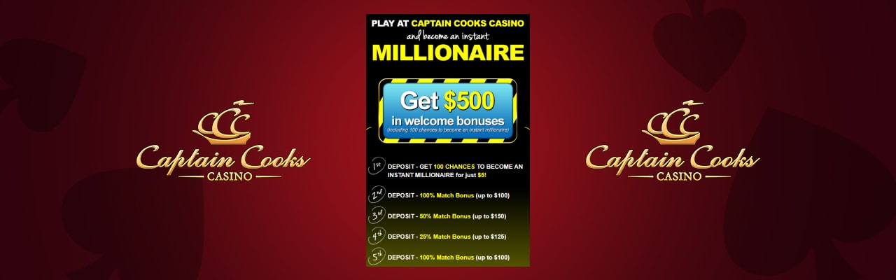 Captain cooks casino bonuses