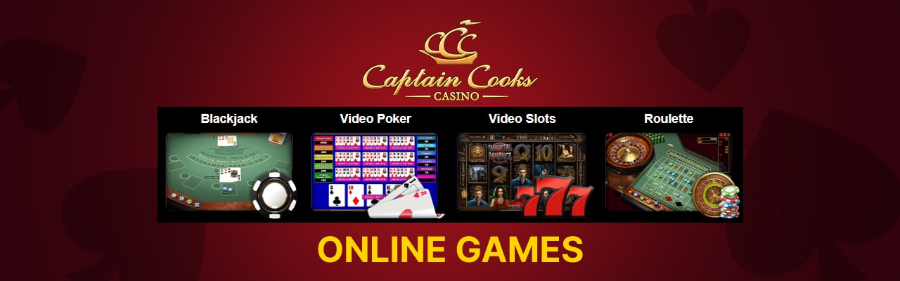 Captain cooks casino online games