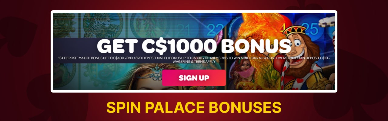 Spin palace bonuses