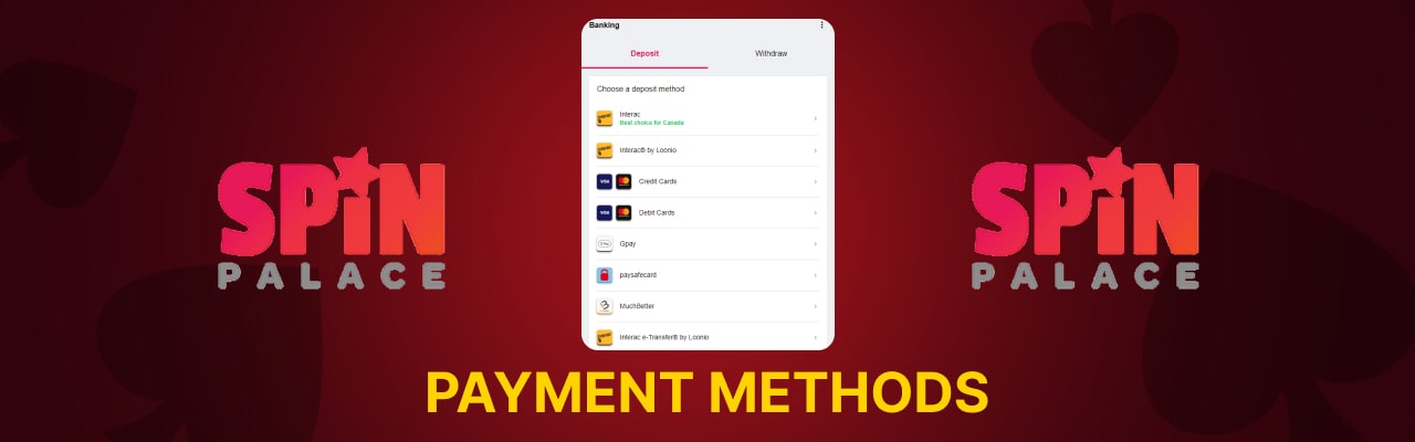 Spin palace payment methods