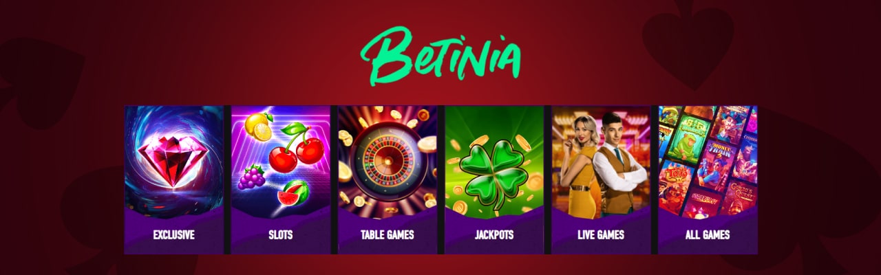 Betinia casino live casino games