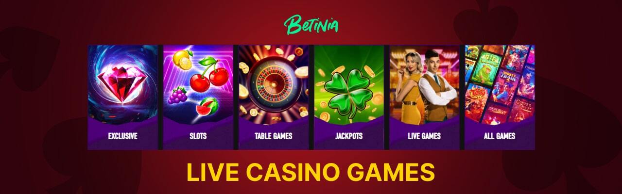 Betinia casino live games