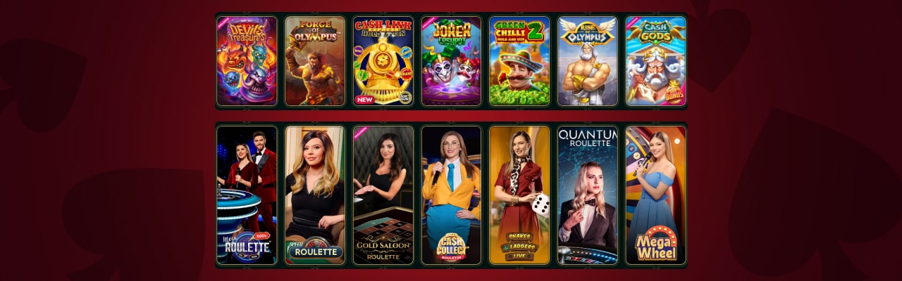 Cashed casino and live casino games