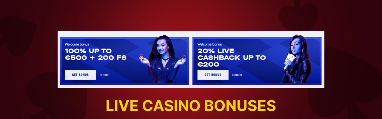 Bankonbet live casino games bonuses