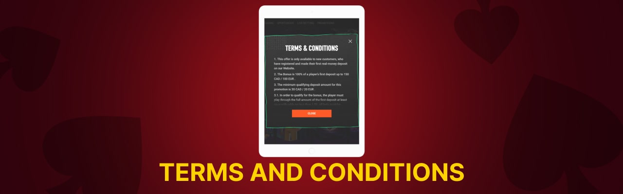 Betinia casino bonuses terms conditions