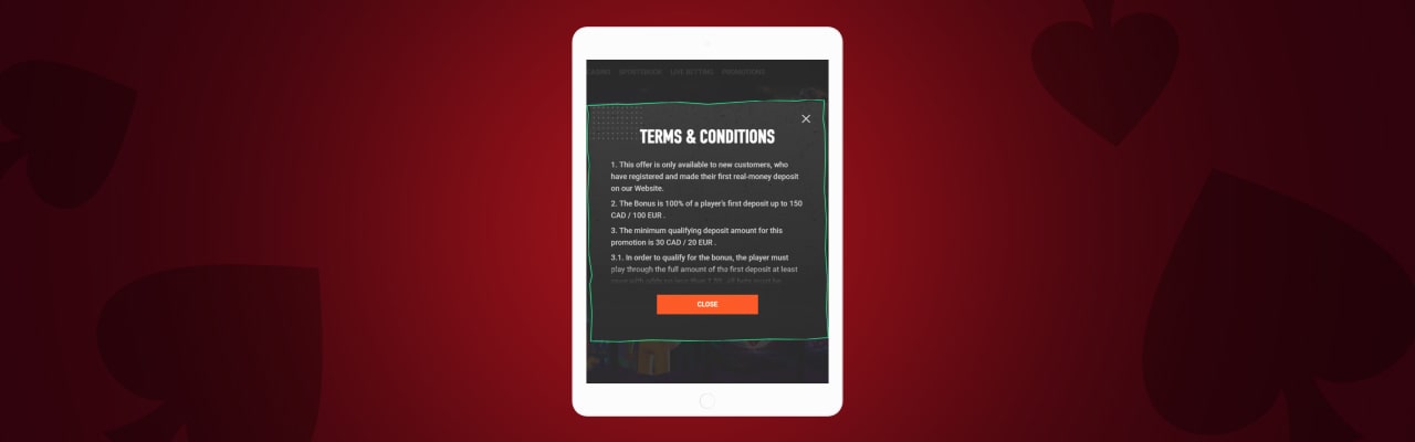 Betinia casino bonuses terms conditions