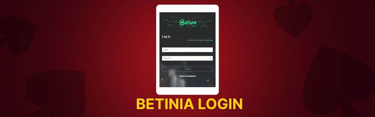 Betinia login and register