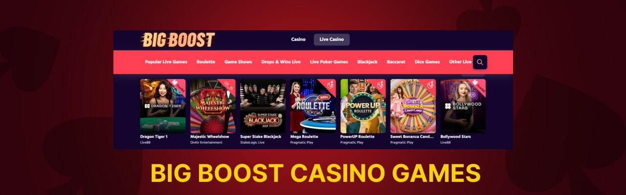 Big boost casino live games