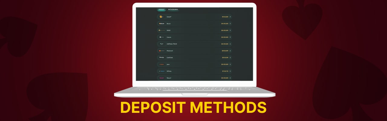 Deposit methods at cashed casino canada