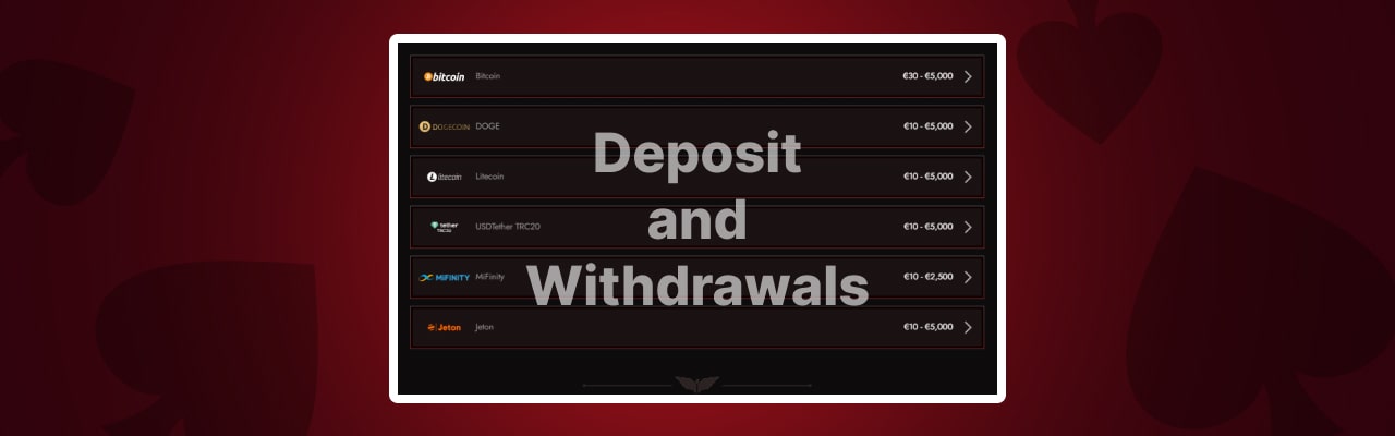 Legiano deposit withdrawals