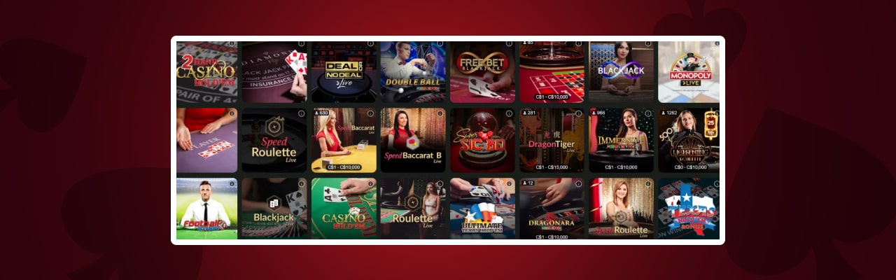 Live casino games