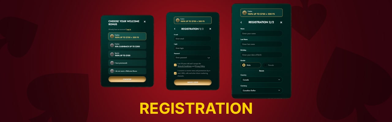 Registration login at cashed casino on mobile