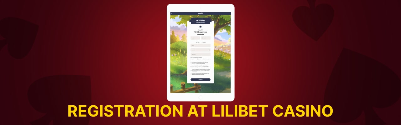 Registration login at lilibet casino on mobile