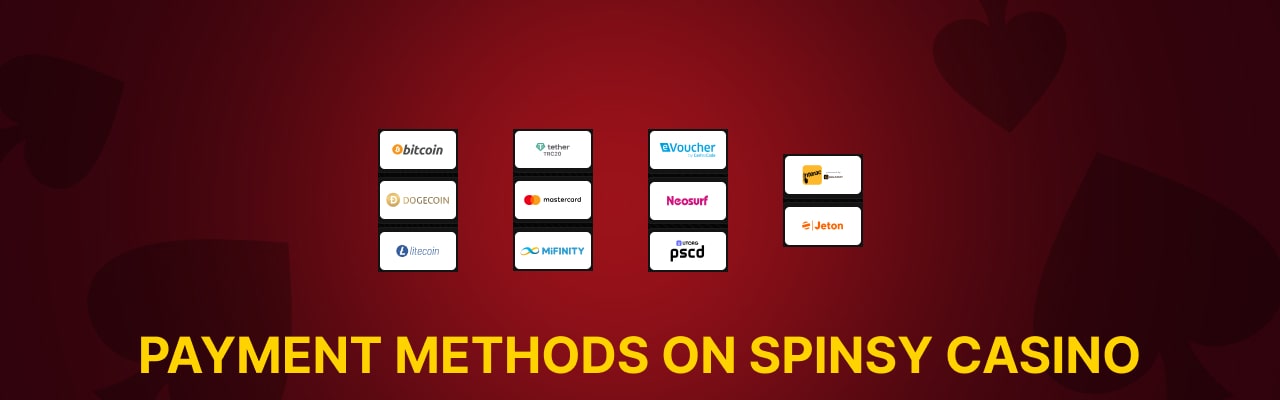 Spinsy casino payment methods