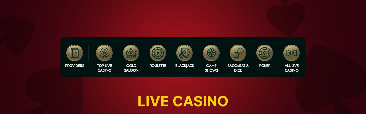 Type of live casino games