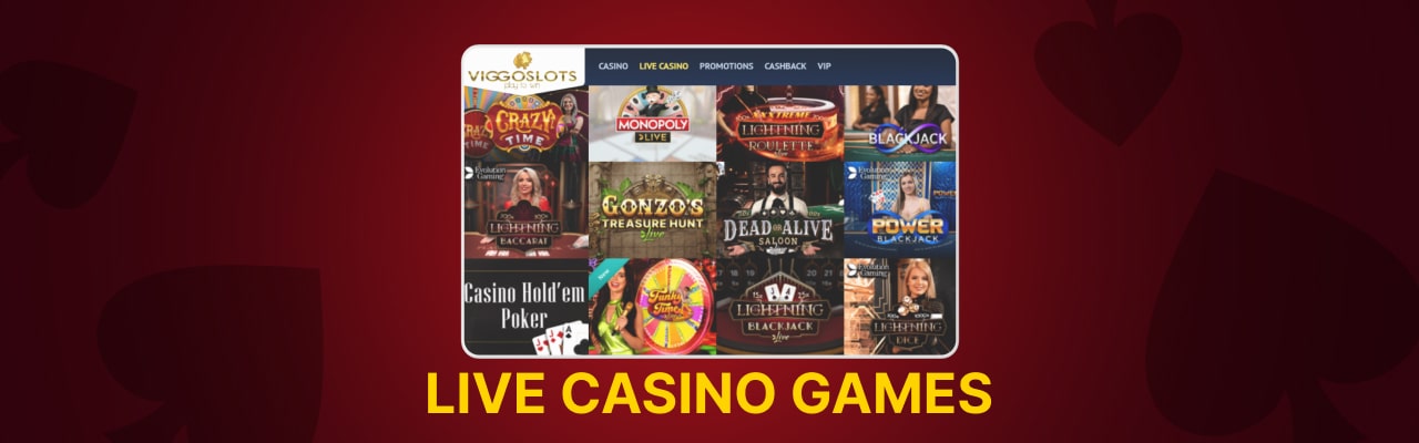 Type of live casino games