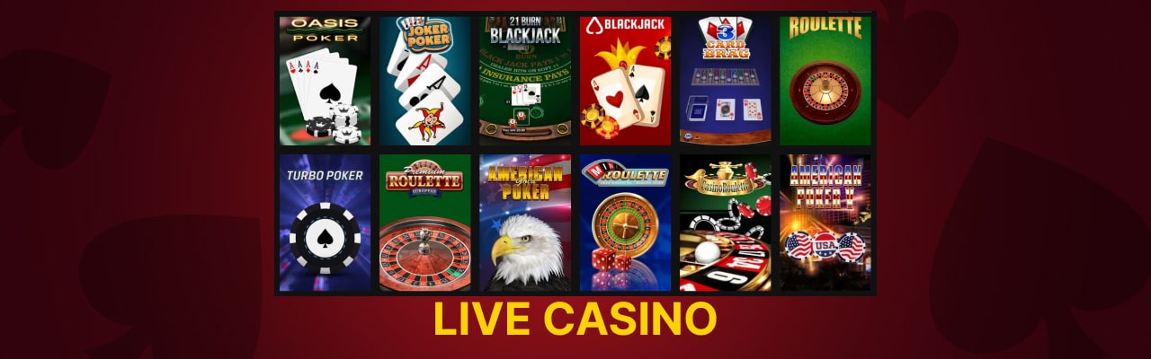 Type of live casino games