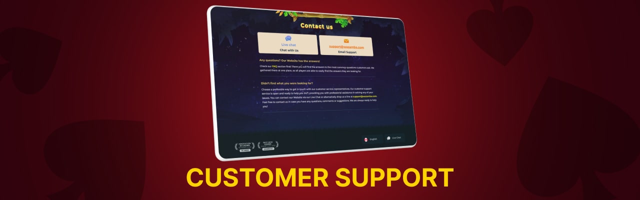 Wazamba customer support