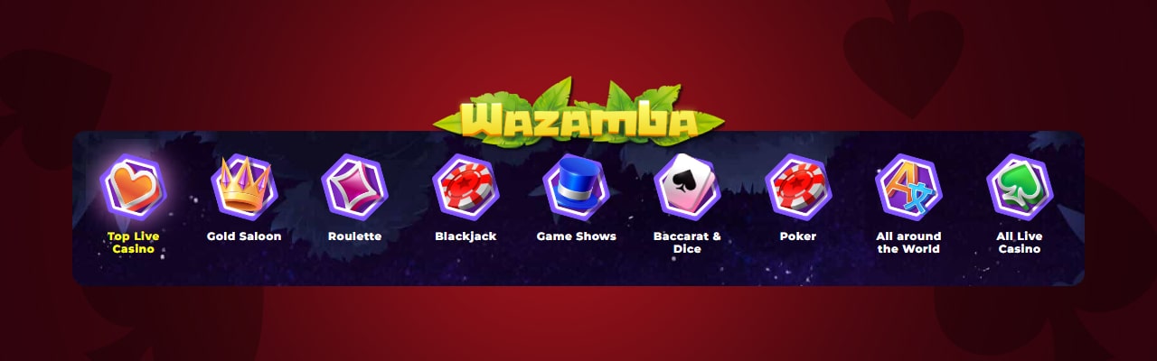 Wazamba live casino games