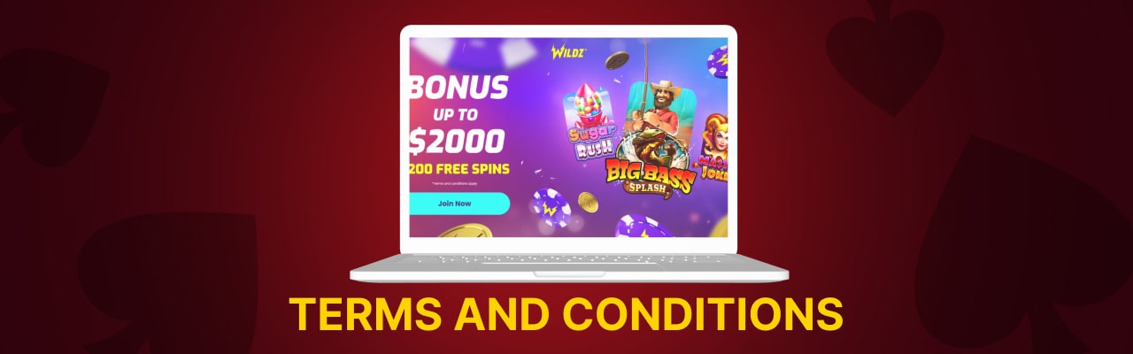 Wildz casino bonuses terms and conditions