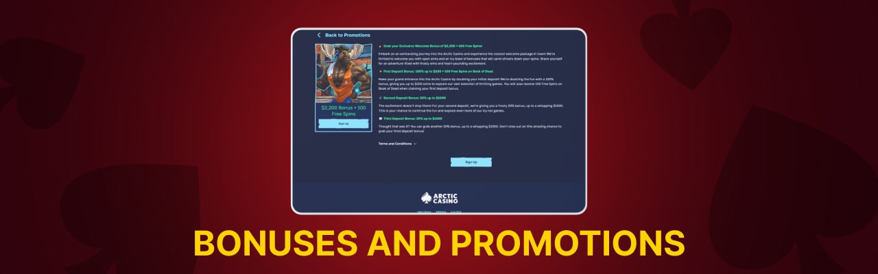 Arctic casino bonuses promotions