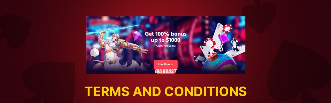 Big boost casino bonuses terms and conditions