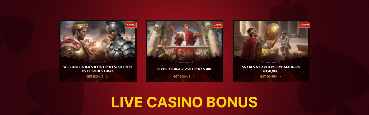 Bonuses for legiano live casino games