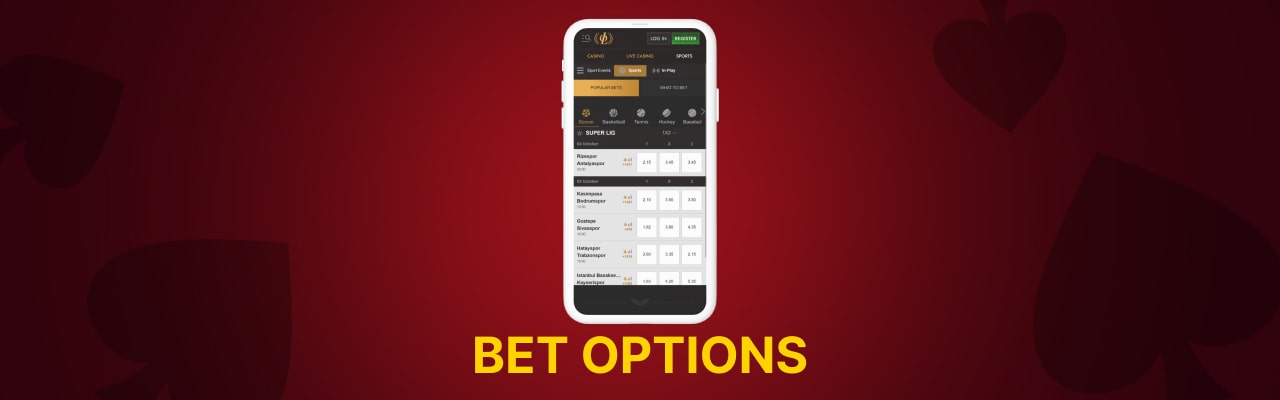 Legiano bet options