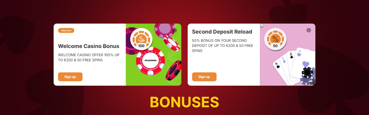 Maxxwin live casino bonuses