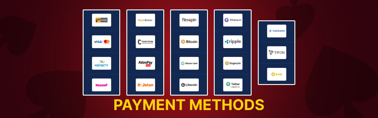 Payment methods on lucky dreams casino