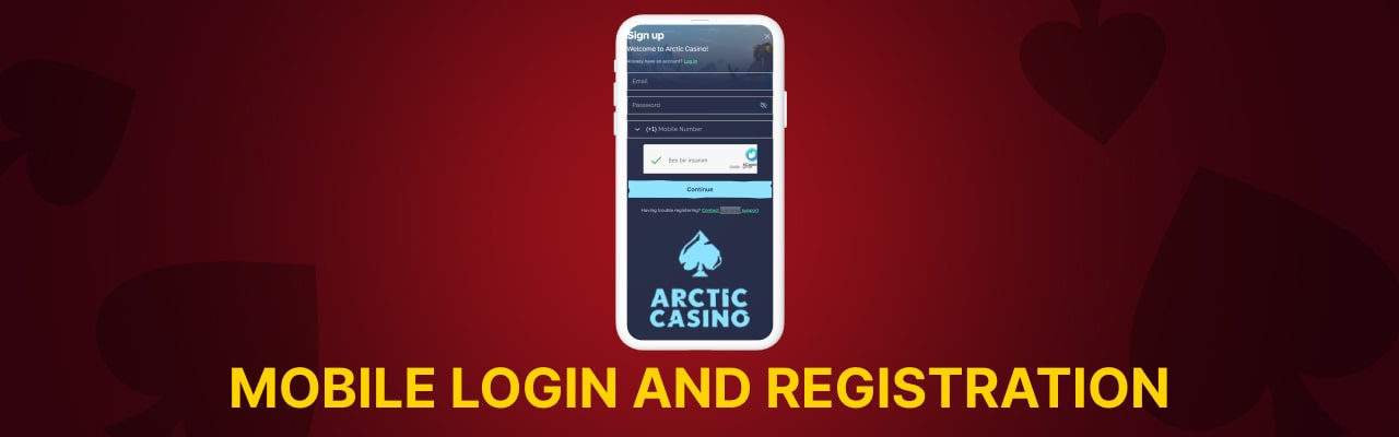 Registration login at arctic casino on mobile