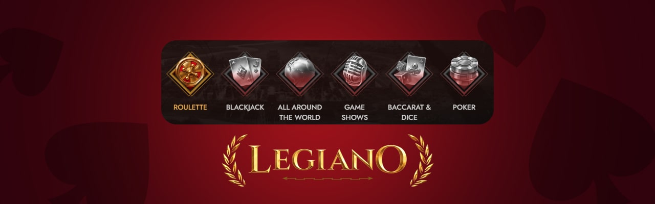 Type of legiano live casino games