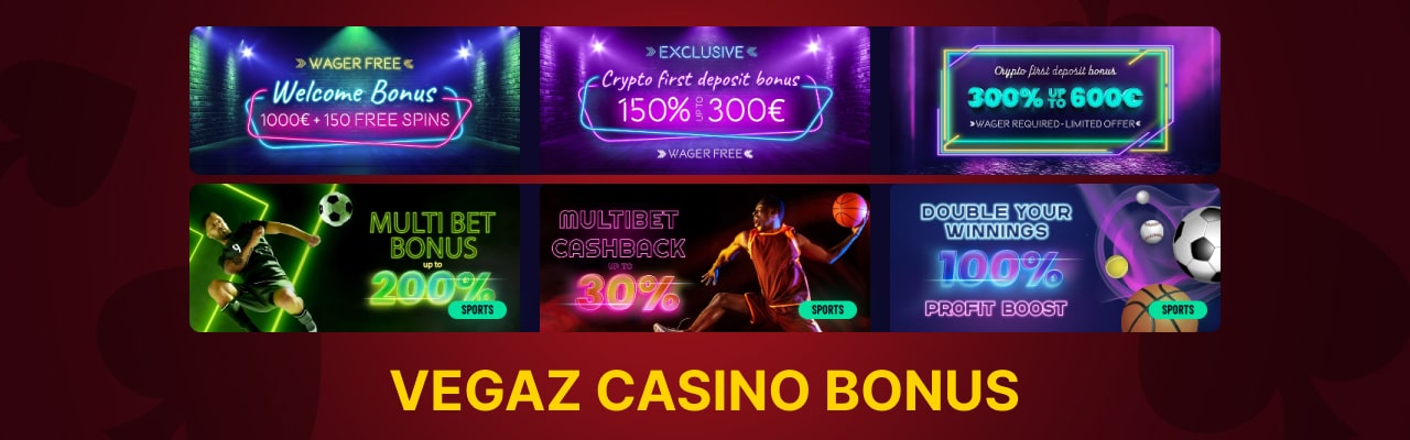 Vegaz casino bonuses and promotions