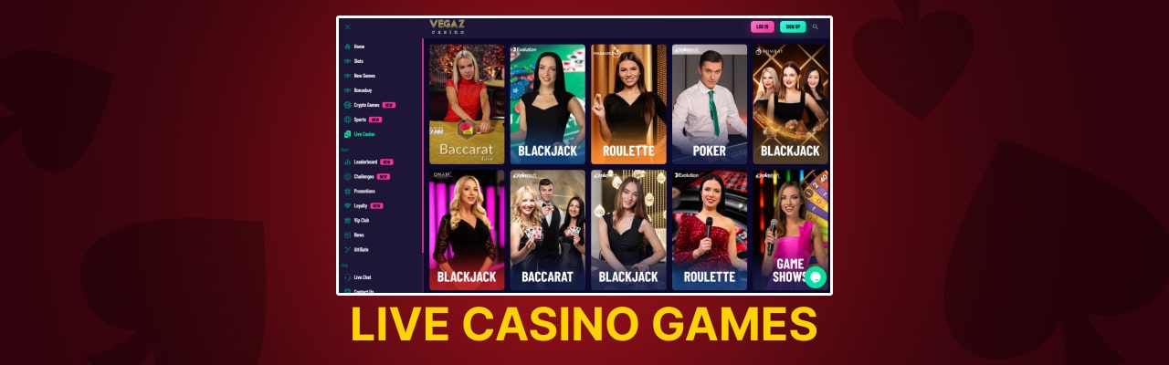 Vegaz casino live games