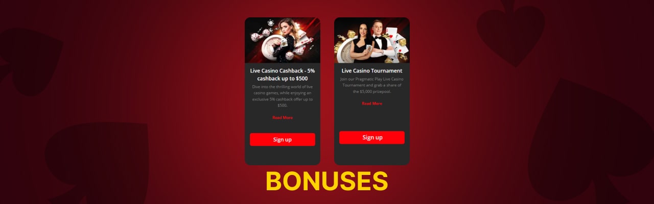 ibet live casino games bonuses