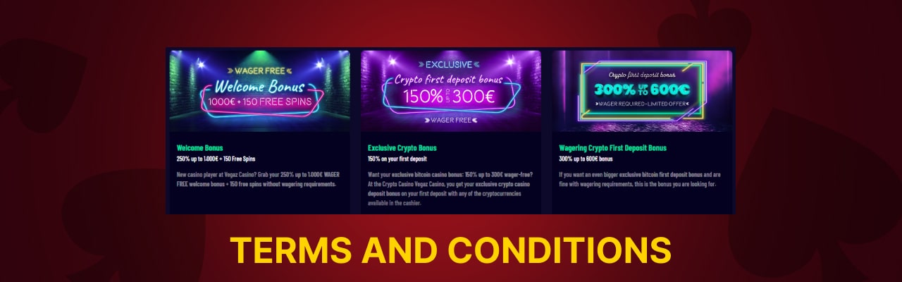 Vegaz casino bonuses terms and conditions